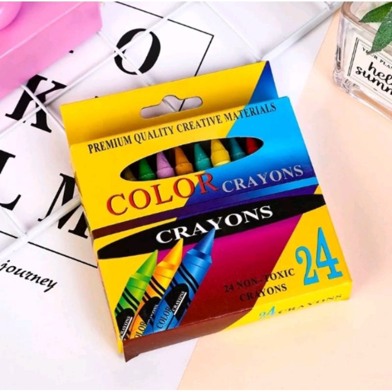 

KRAYON PENSIL WARNA ISI 24PCS / COLOR CRAYONS 24 12 NON-TOXIC / PENSIL WARNA KRAYON GAMBAR 24 12 ART SET