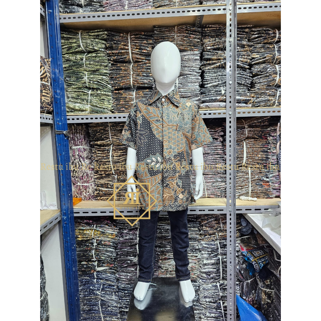 Kemeja Batik lengan pendek Anak baju batik anak-baju batik anak laki laki