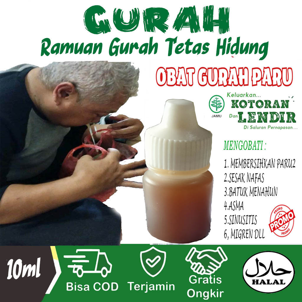 Gurah Tetes Hidung - Ramuan Herbal Gurah paru paru, Gurah asma sesak nafas