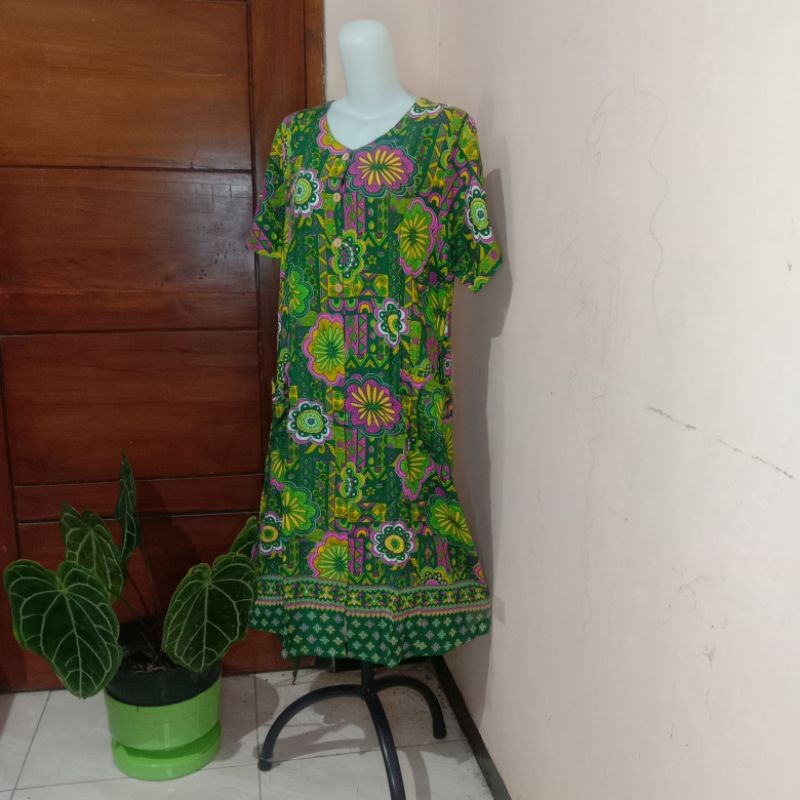 Daster Kencana Ungu Asli Kekinian Ld 110 Lengan Pendek Label Hijau Murah Terbaru Bahan Rayon Tebal B
