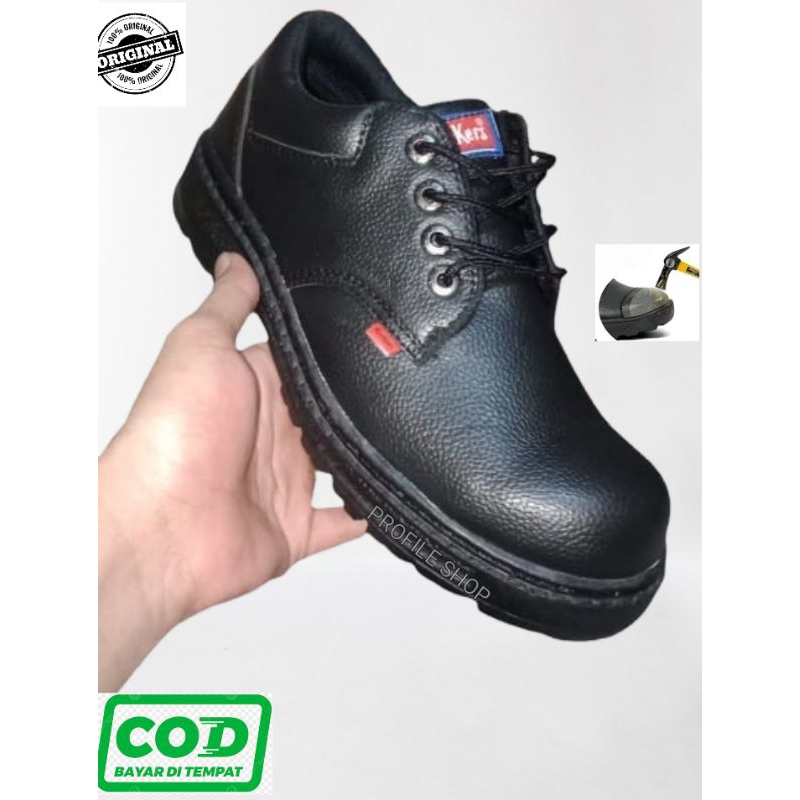 sepatu safety kerja pria ujung besi / sepatu safety ujung besi tali / sepatu septy tali pria / sepatu safety kerja proyek
