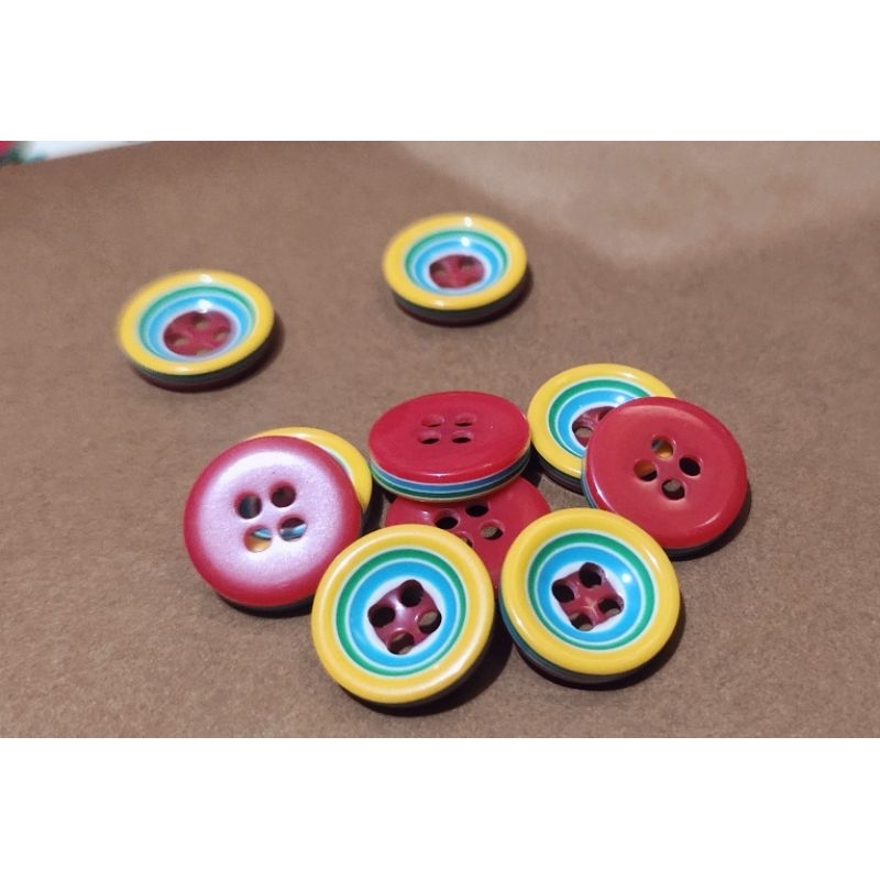 (12 biji) Kancing Candy Plate ukuran 13 mm