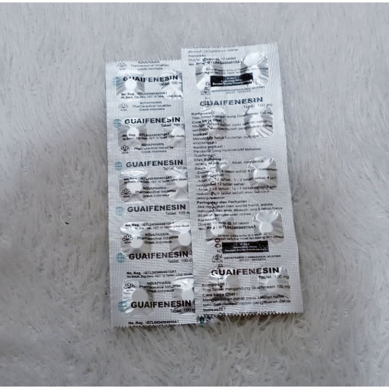 OBAT BATUK KERING GUAIFENESIN 1STRIP 10TABLET