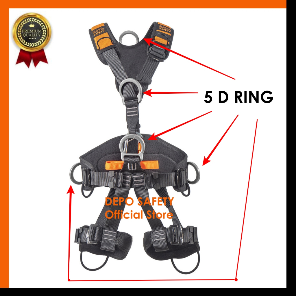 Full Body Harness KAYA SAFETY P 455YO - Fall Arrest Work Positioning Suspension and Rescue Harness