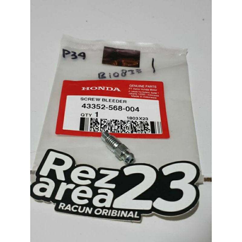 Baut pembuangan olie rem kaliper cakram honda supra x 125 fi new cb150r cbr150 cs1 beat fi