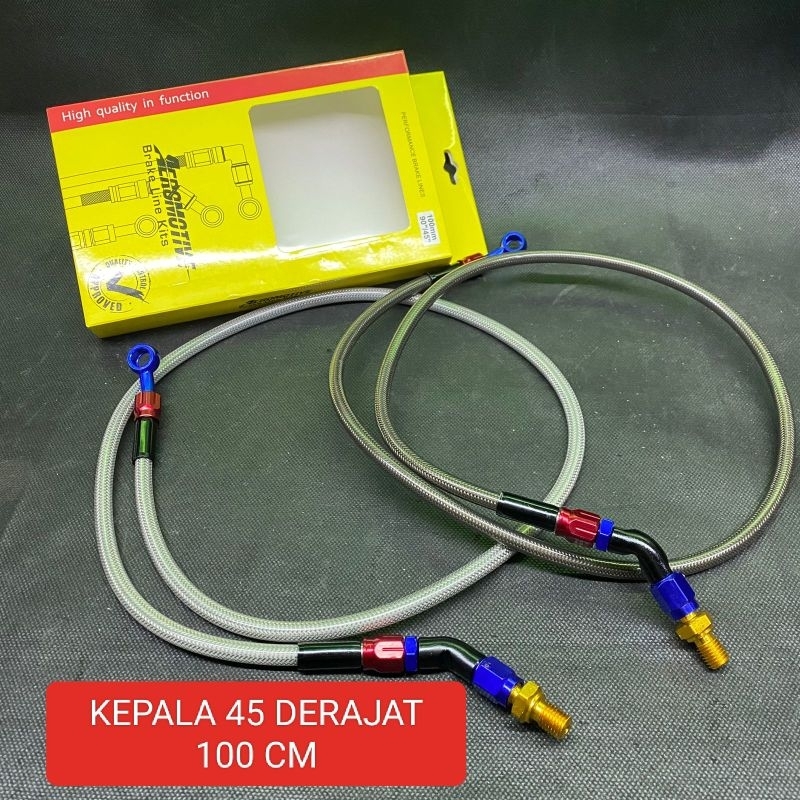 Selang Rem Depan / Kabel rem Variasi kepala 45 ° ukuran 100 cm