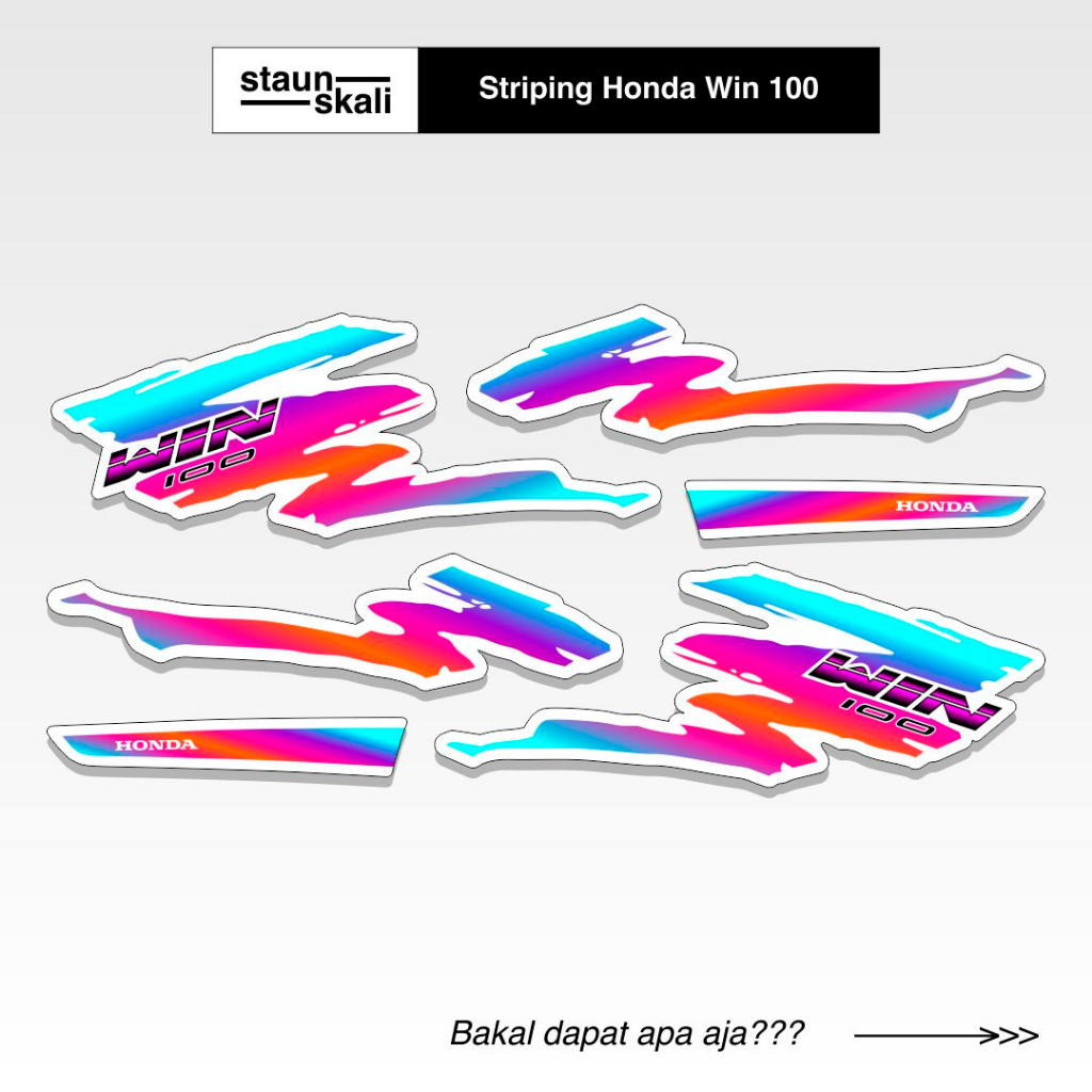 Striping Honda Win 100 Variasi (46) Original Ori Jepang Dinas Japan Custom TS Semi Trail Trill Desai