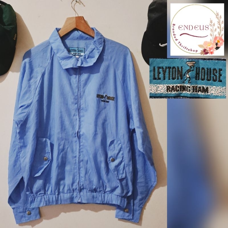 JAKET HARRINGTON LEYTON HOUSE OVERSIZE XL WARNA BIRU