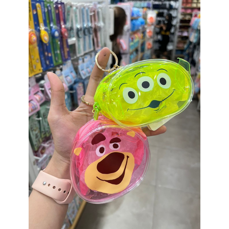 COIN PURSE KEYCHAIN LOTSO MINISO TRANSPARENT 2in1 ALIEN TOY STORY COLLECTION DOMPET KOIN TRANSPARAN 