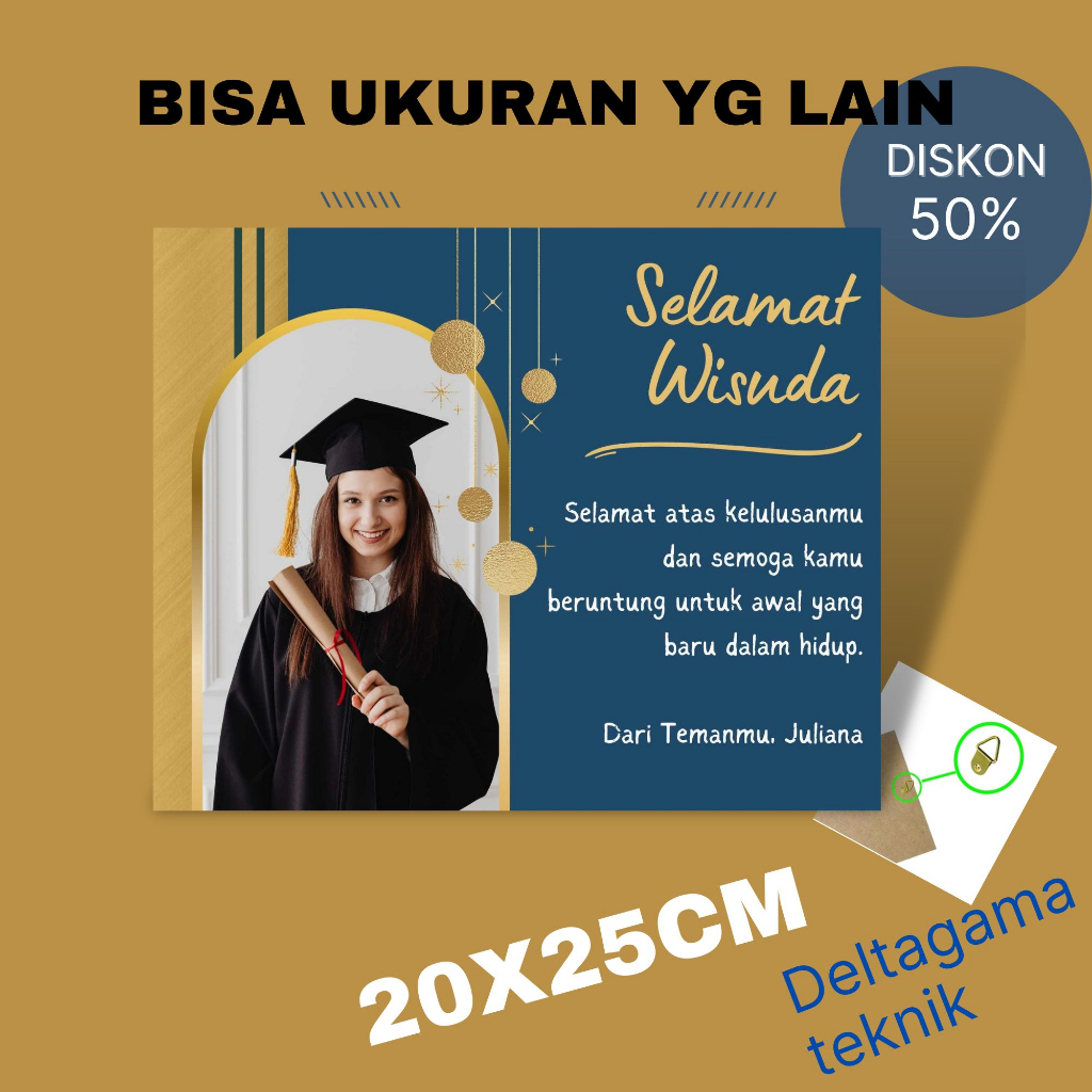 kado wisuda selamat ulang tahun hiasan dinding Landscape 20x25  COD wall decor dekorasi minimalis ka