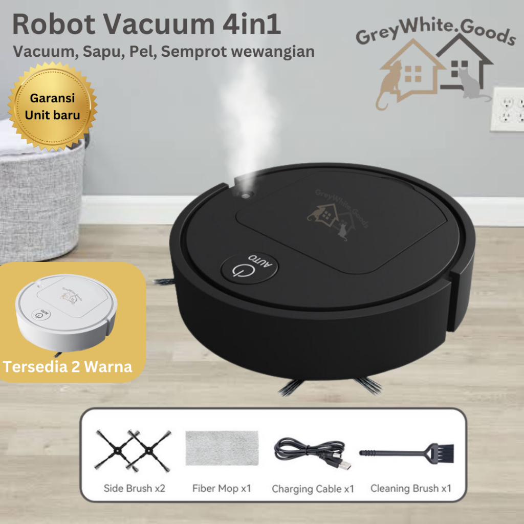 GW Robot vacum Cleaner 4in1 sapu pel humidifier smart sensor Penyedot debu