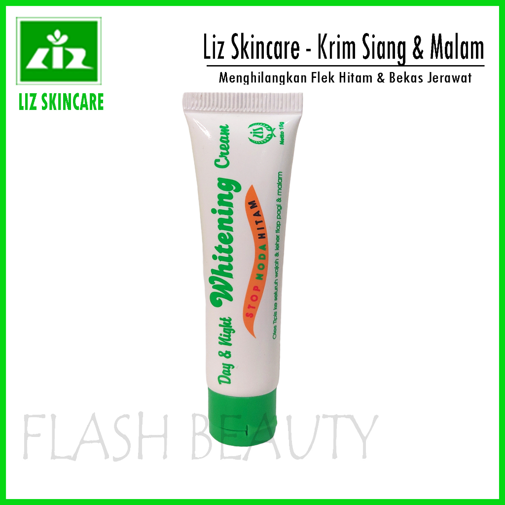 Liz Skincare Day &amp; Night Whitening Cream 15g ( Memutihkan &amp; Menyamarkan Noda hitam Pada Wajah )