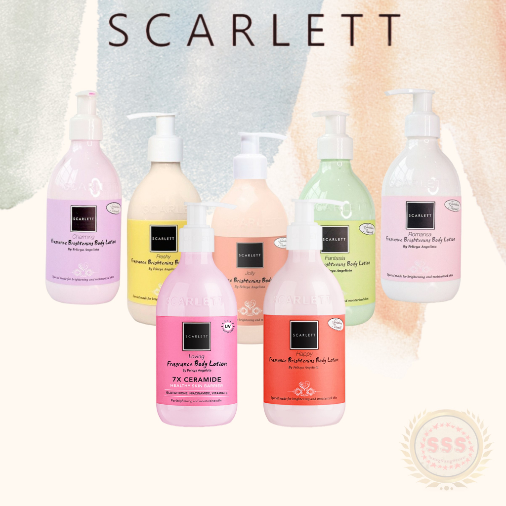 SCARLETT WHITENING Body Lotion Romansa / Charming / Fantasia / Freshy / Jolly / Happy / Loving 300ml