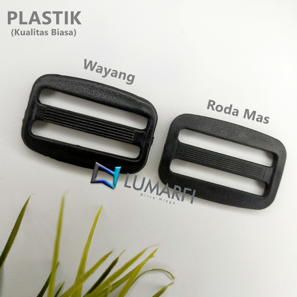 Ring Jalan Plastik 2 cm 2,5 cm 3 cm 3,8 cm Platik PP  Hitam Murah / Ring Jalan Adjuster Tali