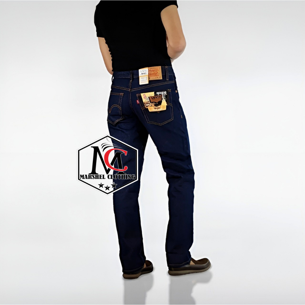 RCL - Celana Jeans Hitam Standar Reguler Celana Jeans Reguler / Celana Jeans Pria Standar Regular Murah Jeans Basic Standar Pria Jumbo Big Size 28 S/d 38