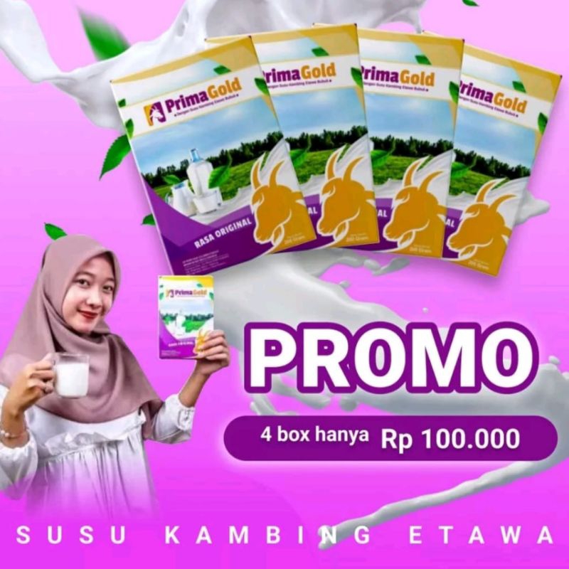 

PROMO PAKET 4 BOX PRIMAGOLD SUSU KAMBING ETAWA BUBUK MURAH ORIGINAL ATASI NYERI SENDI TULANG PUNGGUNG PINGGANG OTOT ASAM URAT SESAK NAFAS BATUK PARU-PARU ASMA