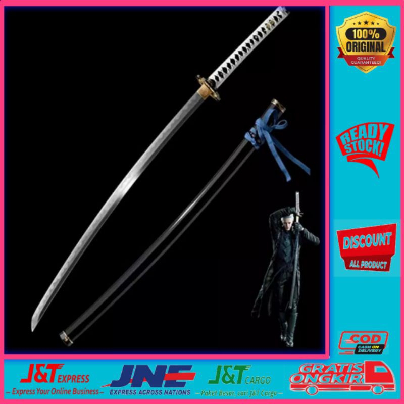 mainan katana kayu  yamato vergil DMC 5 COSLAY