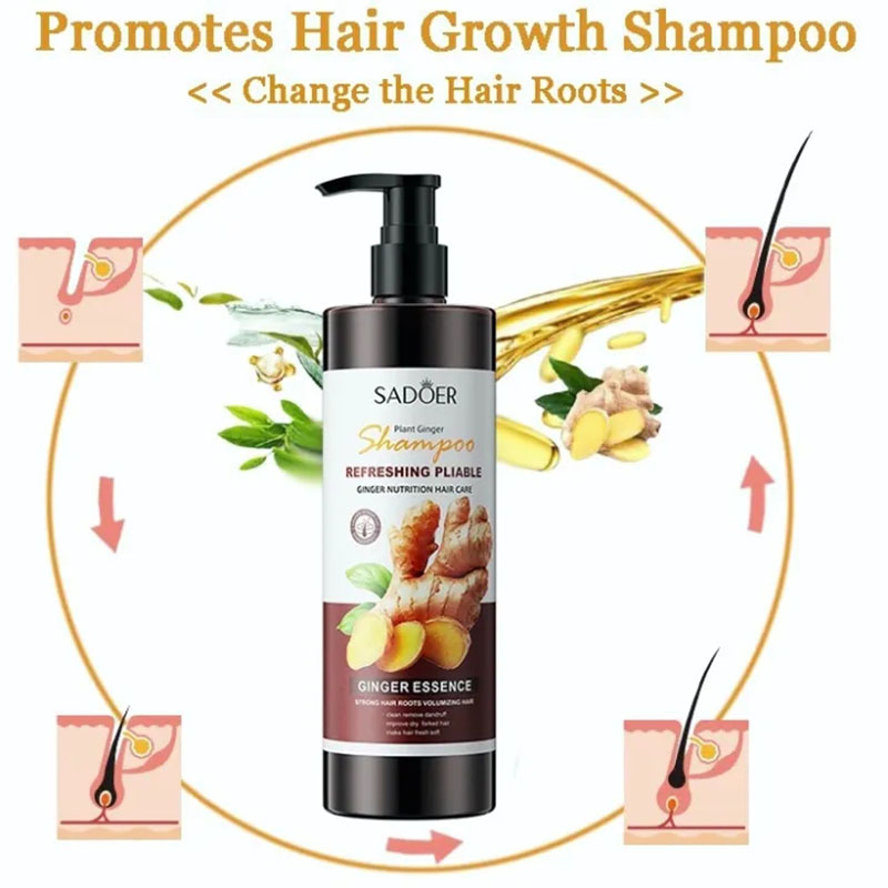 SADOER Ginger Shampoo 500ml / Hair Mask 500Gr Hair Growth Dry Hair Damage Refreshing Anti Hair Loss / Untuk rambut kering, smoothing dan anti rambut rontok