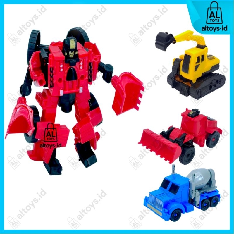 MAINAN ANAK KENDARAAN MOBIL ROBOT DEFORMATION ROBOT TRANFORMER 3IN1 MOBIL CONTRUKSI EXCAVATOR / BULDOZER TRUCK MIXER JADI ROBOT MAINAN ANAK MURAH