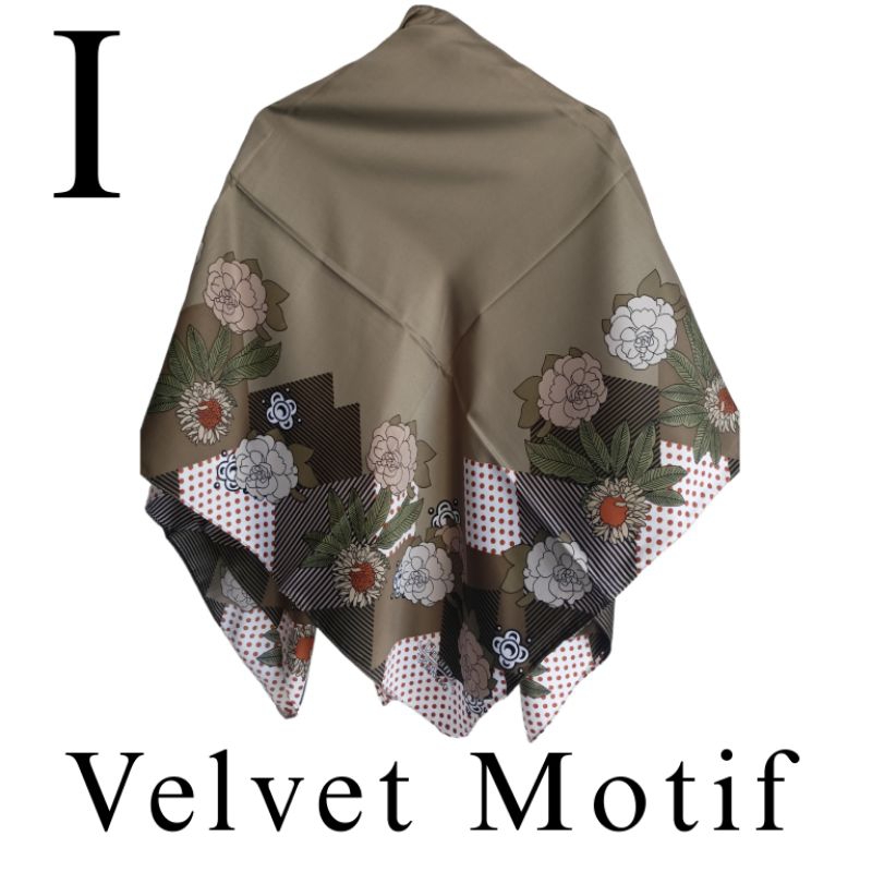HIJAB / JILBAB / SCARF UMAMA VELVET MOTIF I | Oleh-oleh haji dan umroh