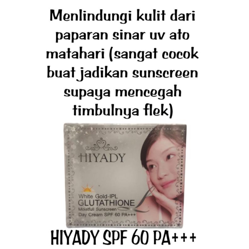 Jual Hiyady White Gold-IPL Glutathione Day Cream SPF 60 PA+++ Dan Hiyady Skin Food Set Intensive Brightening Cream and Serum