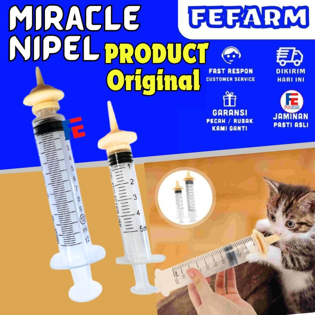 Nepel Nipel Miracle Untuk Kitten Dan Hewan Peliharaan Lainnya FEFARM