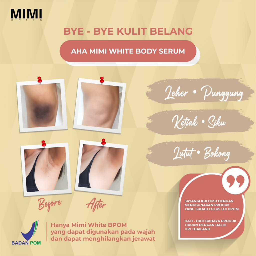 Paket 5 in 1 Anti Aging - Brightening Mimi White Bpom Original