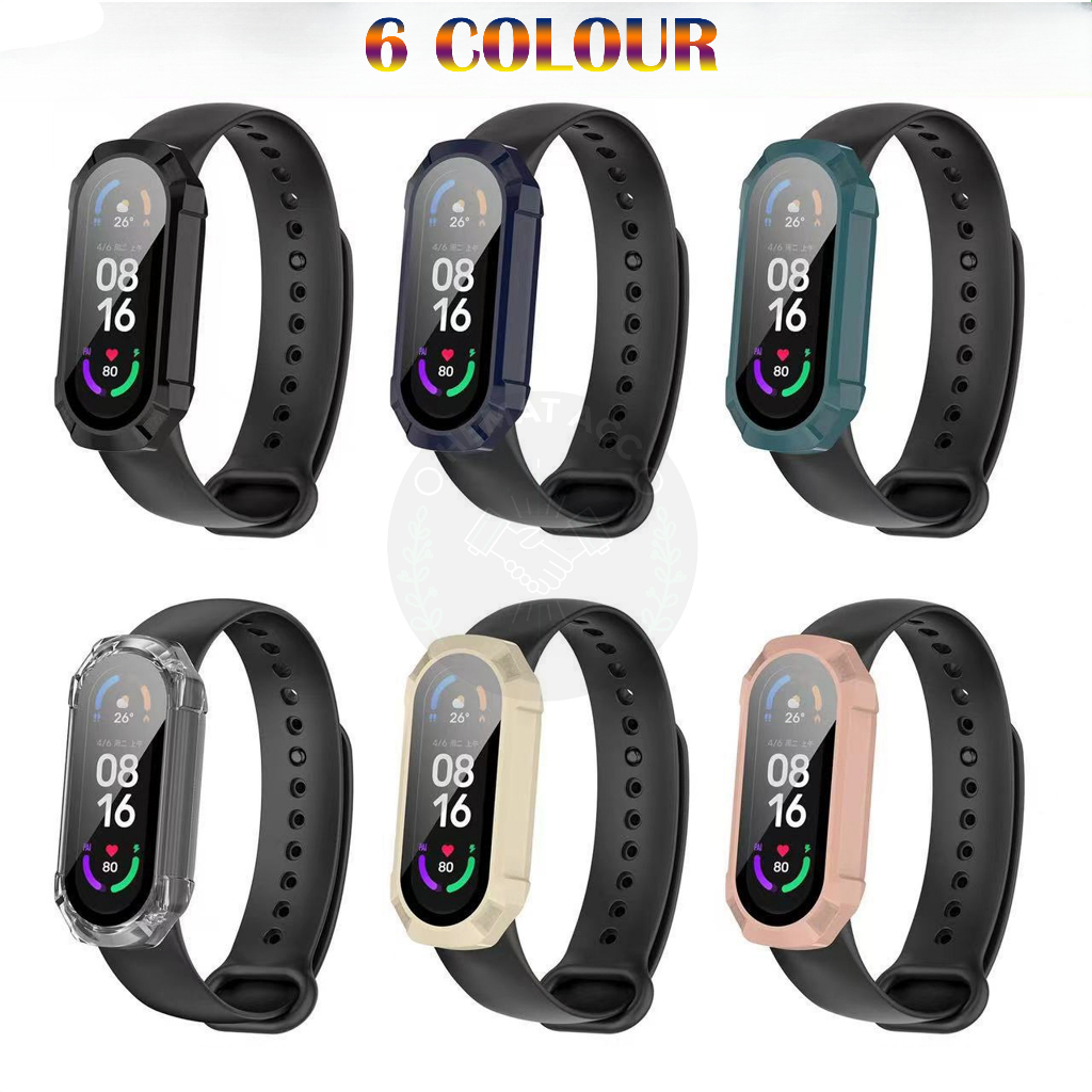 Tempered Screen Hard Case Mi Band 6 5 4 Armour Xiaomi Mi Band Hematacc