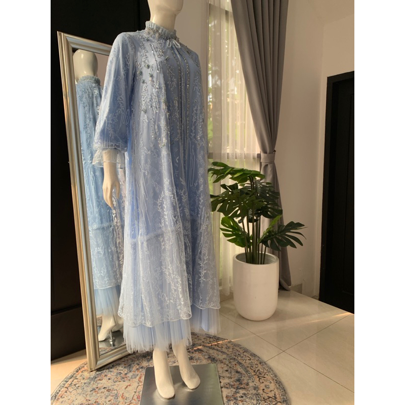 mikala dress ice blue