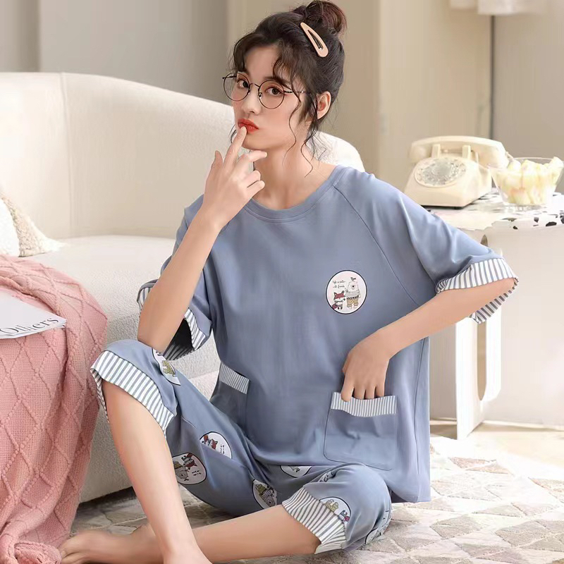 JC- Stelan Tidur 7/8 Import / Piyama wanita Import Terbaru / Stelan wanita import murah