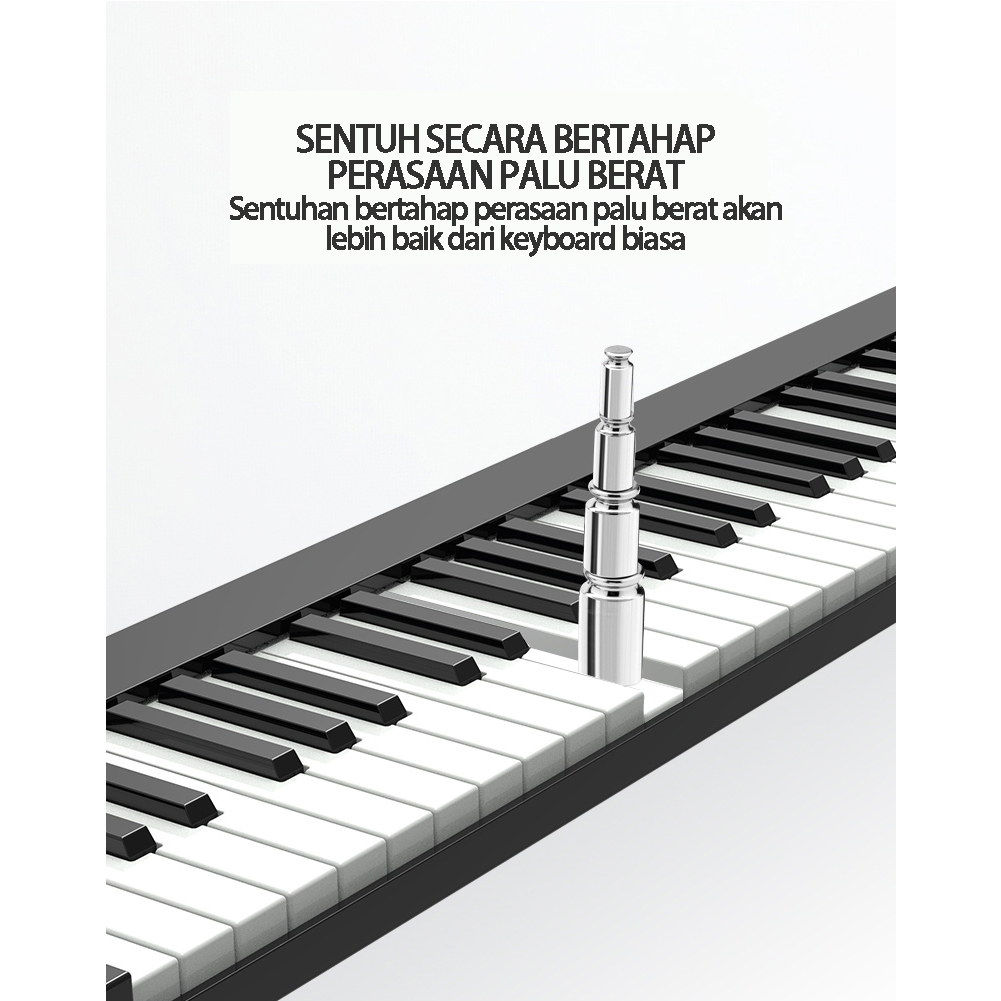 Multifungsi 88-key folding piano Elektronik / Keyboard Untuk Pemula / 88-key bluetooth Keyboard Elektrik Profesional Rumah