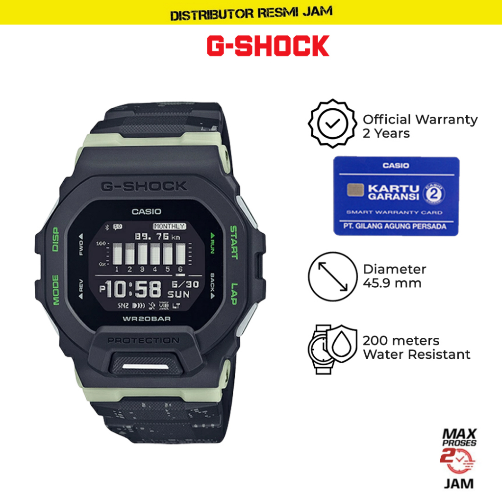 GShock GBD-200LM-1DR GBD-200LM GBD200LM Garansi Resmi 2 Tahun