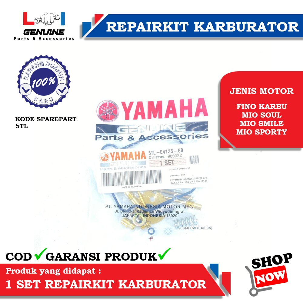 -LOI- REPAIRKIT KARBURATOR YAMAHA MIO SOUL MIO SMILE MIO SPORTY FINO KARBU 5TL