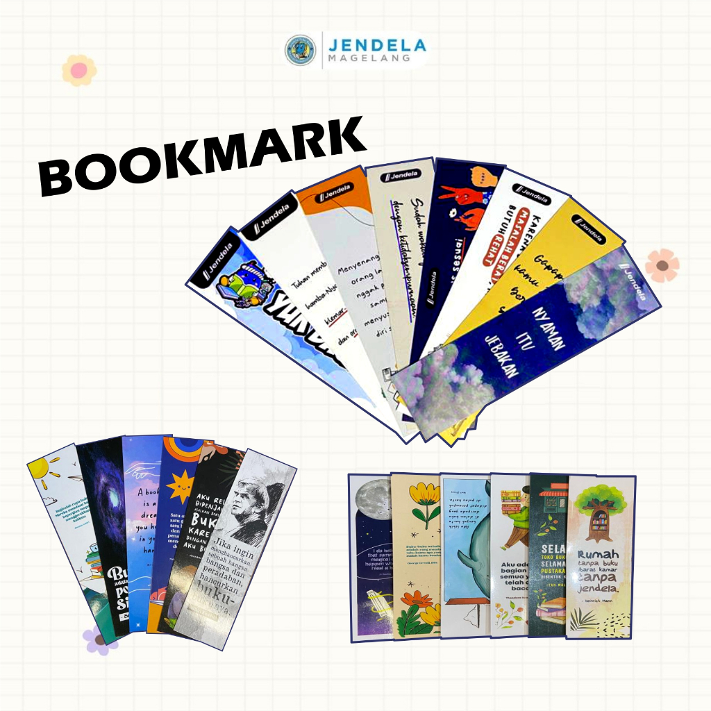 

Pembatas Buku Bookmark Motif Quotes