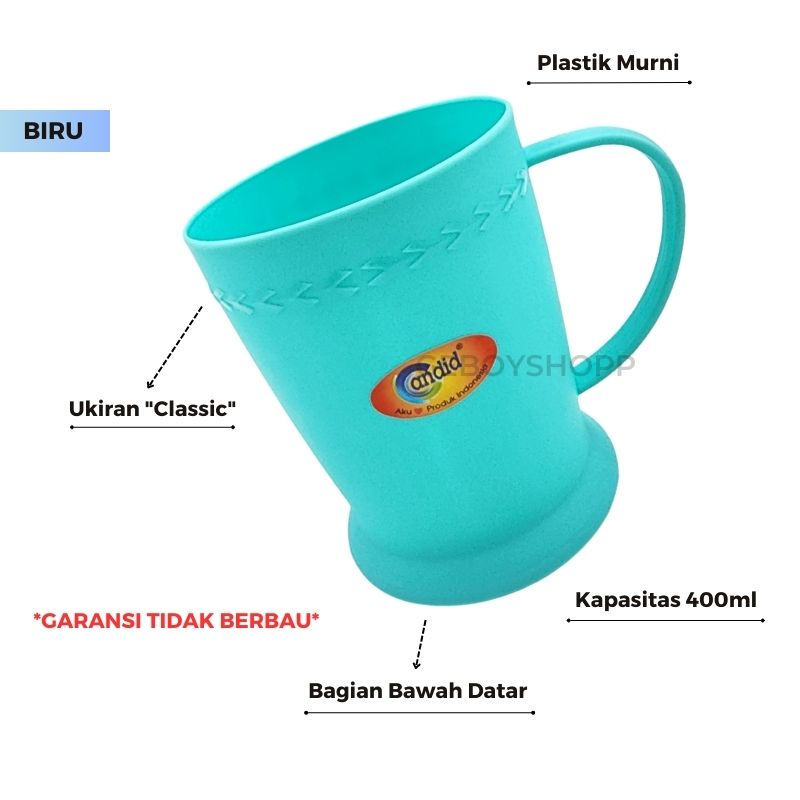 Gelas Plastik / Cangkir Plastik Classic Foodgrade PP5 Plastik Murni Anti Panas Anti Bau