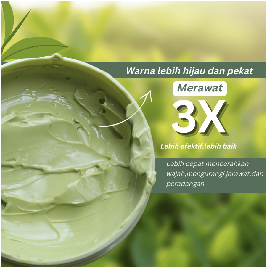 FEALI Green Tea Clay Mask Masker Wajah Green Tea Pore Clean Clay Mask - 100gr