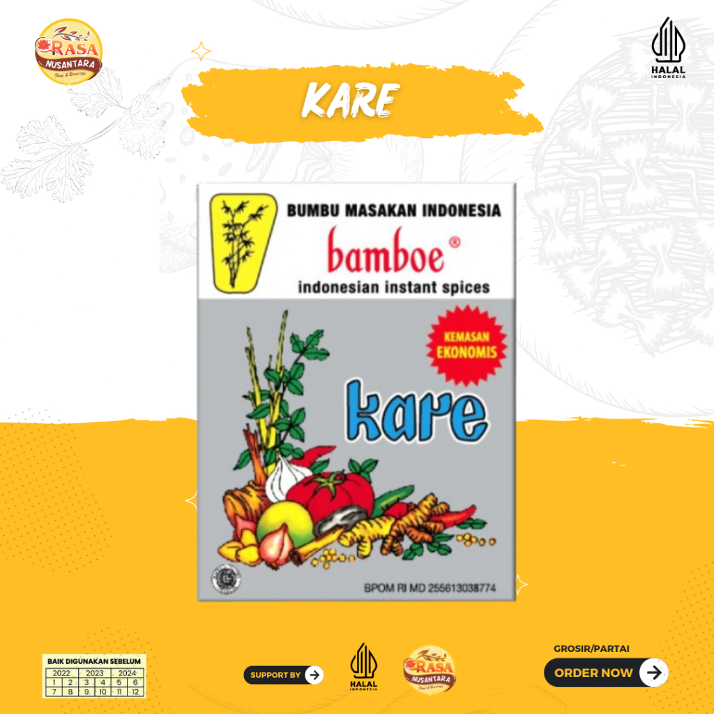 

BUMBU INSTAN KARE BAMBOE 22G RASA NUSANTARA