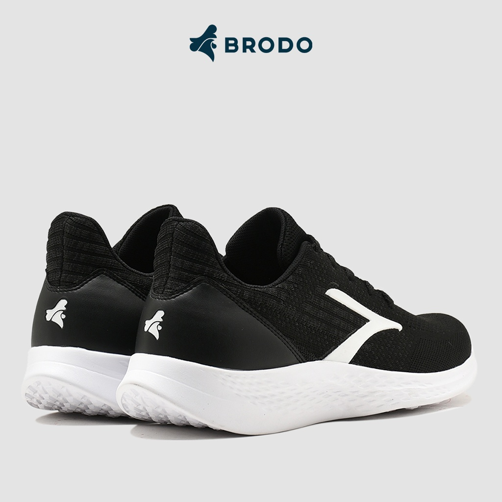 BRODO Active Dasher Black White Original Sepatu Sneakers Sport Pria