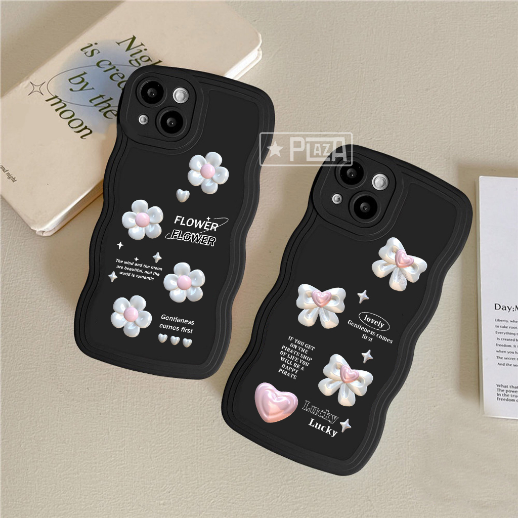 GLB-05 Softcase Gelombang Black Motif for ALL TYPE A17 A17K Y02 T1 5G V25E SS A73 A04 A04S A33 5G POCO M5 RM 10 9A 9T NOTE 10 5G RL 10 5 C20 C21Y C35 C55 HT 20S 12i SMART 7 iP 11 XR 13 pro 14 pro max.