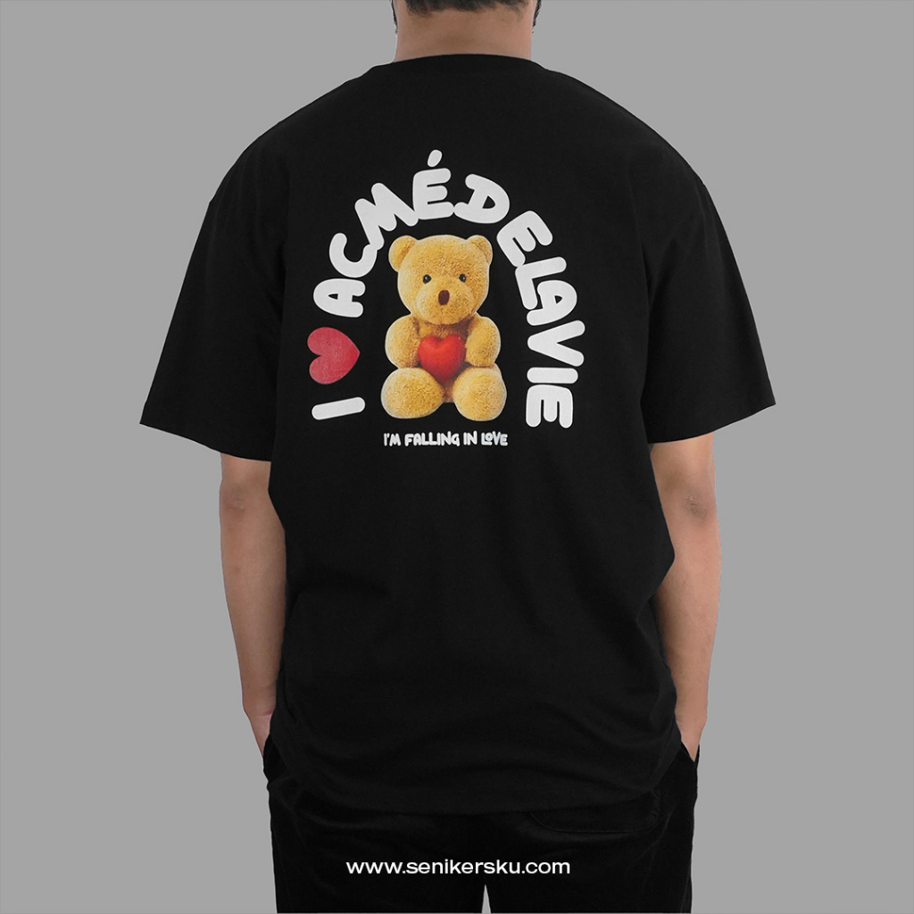 ADLV I Love Teddy Bear Black Tee