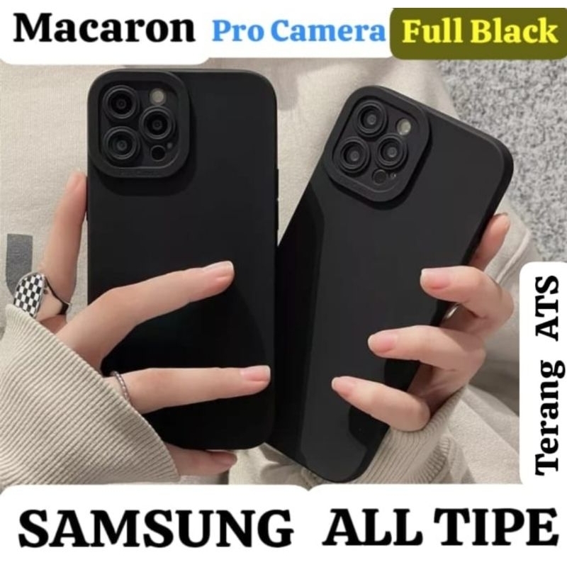 Silikon Macaron CASE PRO CAMERA FULL BLACK A01 A02 A02S A03 A03S A03 CORE A04 A04E A04S A04 CORE A7 2018 A10 A10S A11 A13 A20 A20S A23 A30 A33 A53 A73 A12 A14 A22 A24 A31 A32 A34 A51 A52 A54 A72 J1 ACE J2 PRIME J3 J4 J5 J4+ J7 J5 PRIME J7 PRIME M10 M21