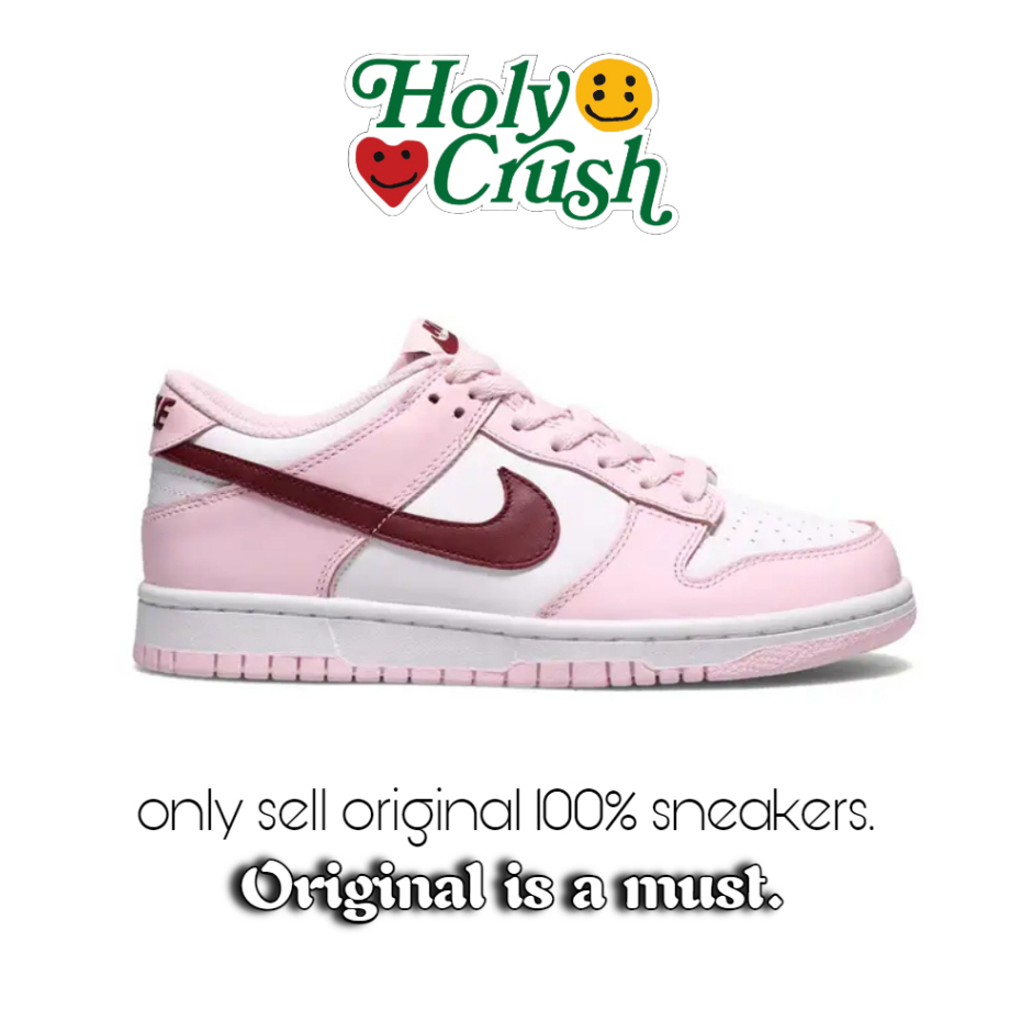 NIKE DUNK LOW (GS)-PINK FOAM /DARK BEETROOT-WHITE - ORIGINAL 100%