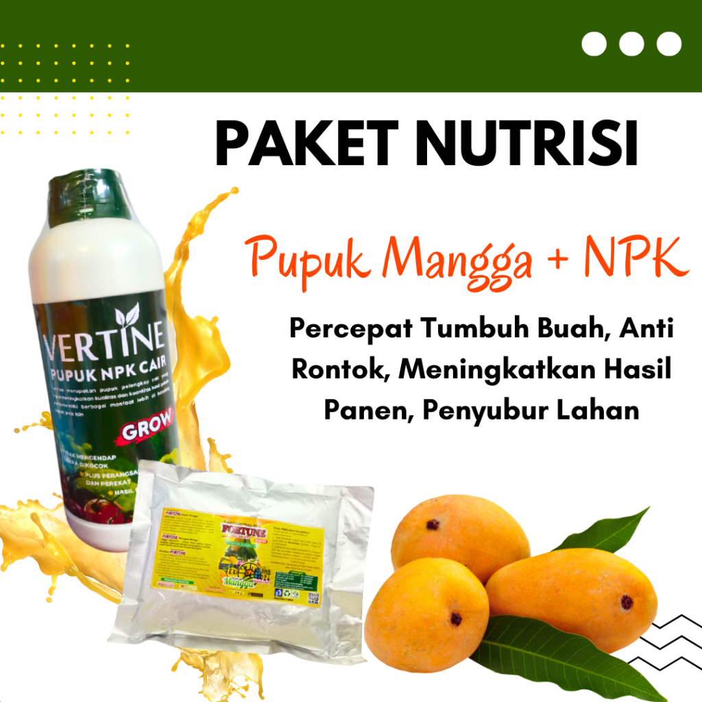 Pupuk Organik Pelebat Buah Dan Booster Mangga, NPK Cair Perangsang Bunga Buah Mangga Durian