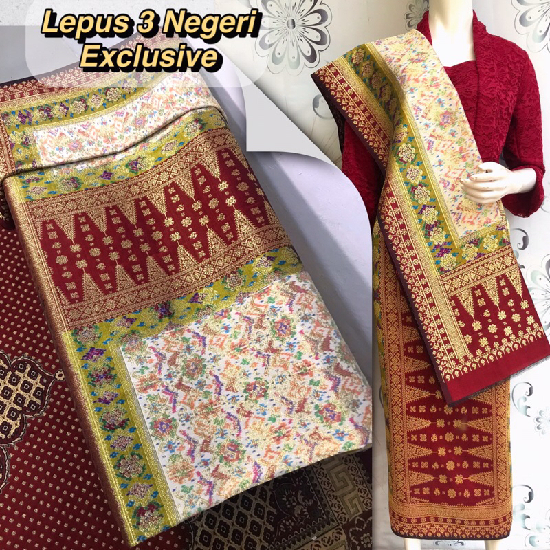 Songket Lepus 3 Negeri Exclusive-Asli Tenun Tangan Palembang