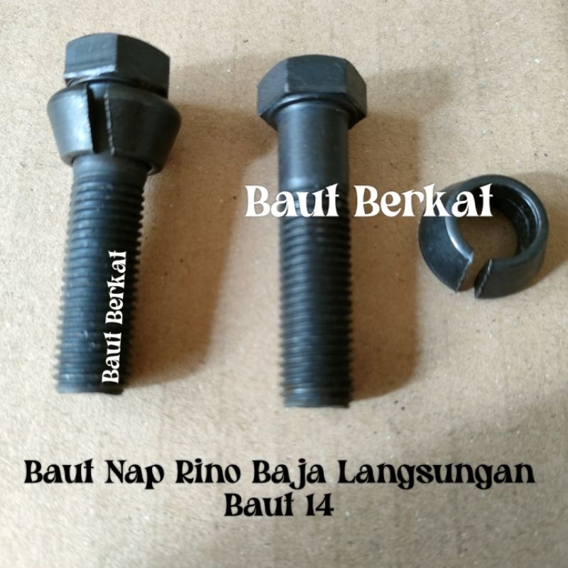 baut nap rino baja langsungan baut 14 drat halus baut as roda rino 14b ht125 ht130 dutro baut nap ro