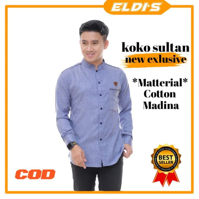 Baju koko lengan panjang dewasa Matt katun madina terbaru