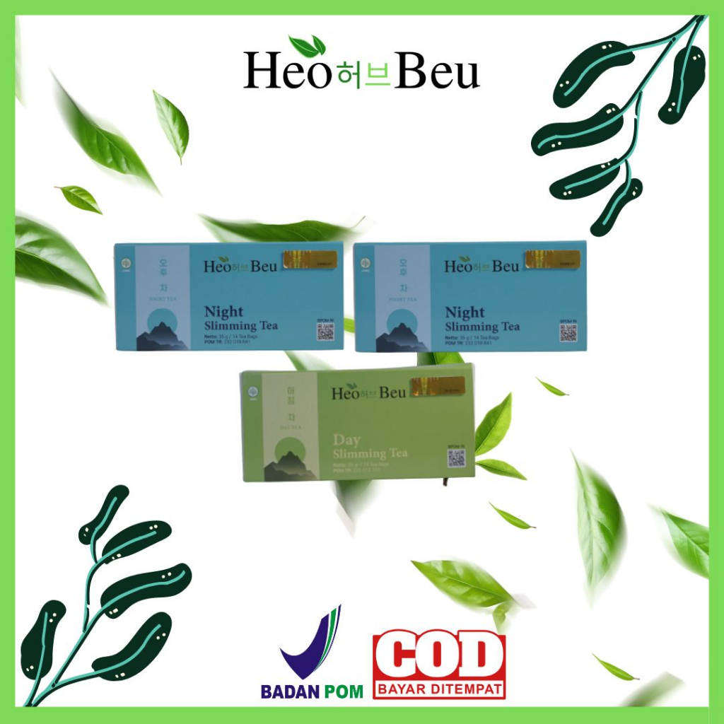 

PROMO (2 BOX TEH MALAM & 1 BOX TEH PAGI) HEOBEU TEH SLIMMING TEA PELANGSING DAY & NIGHT MENAHAN NAFSU MAKAN DAN PELANCAR BAB PENCERNAAN TUBUH KOREAN SLIMMING TEA BISA COD BPOM