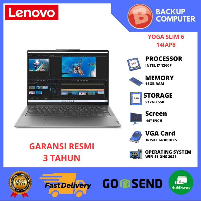 LENOVO YOGA SLIM 6 14IAP8 82WU003BID I7 1260P