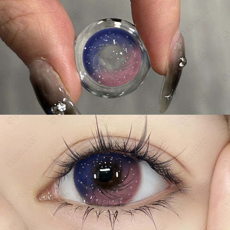 Lensa Kontak GALAXY PINK Softlens Big Eyes 14.2MM Normal Softlen Soflen matasoftlens mata korea