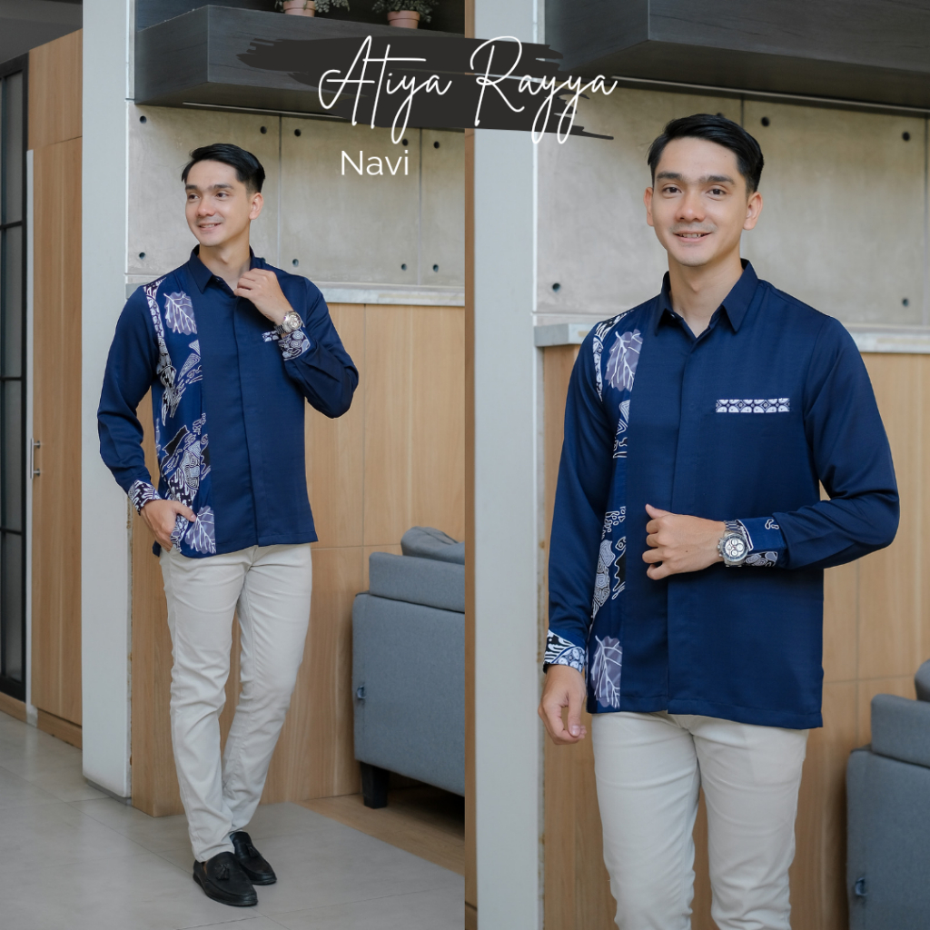 Baju Atasan Pria Atiya Kemeja Batik Size Jumbo